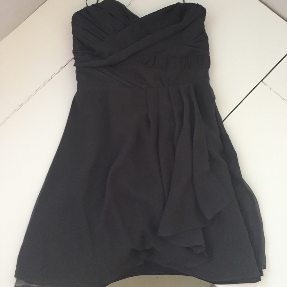 Express gray short, strapless dress